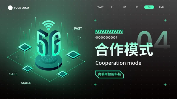 黑绿高级科技风5G赋能企业产品介绍PPT模板