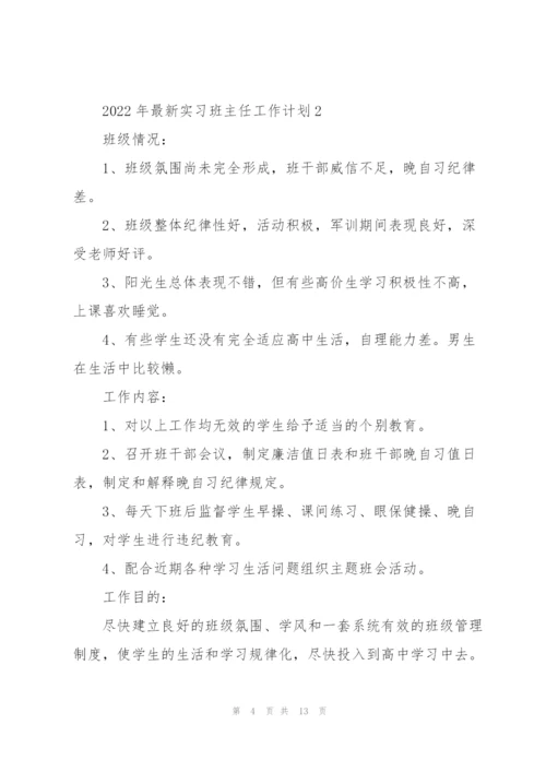 2022年实习班主任工作计划.docx