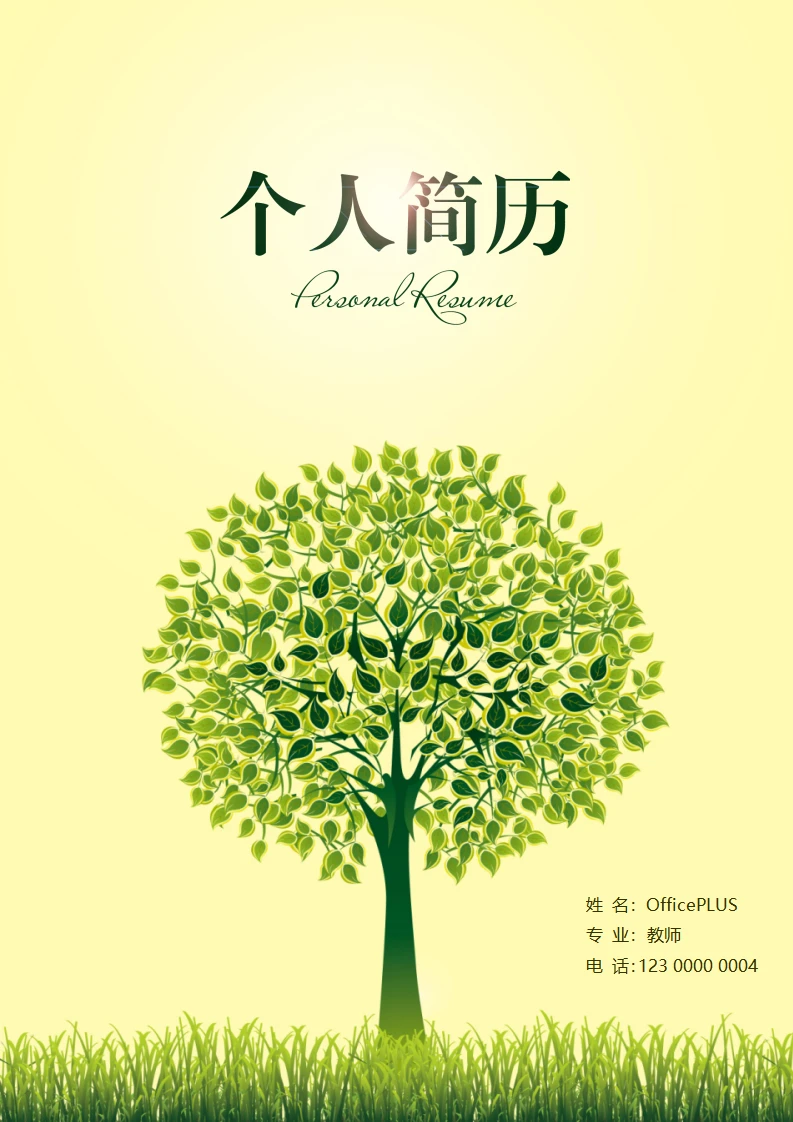 经典黄色5年以上经验设计师四页求职简历