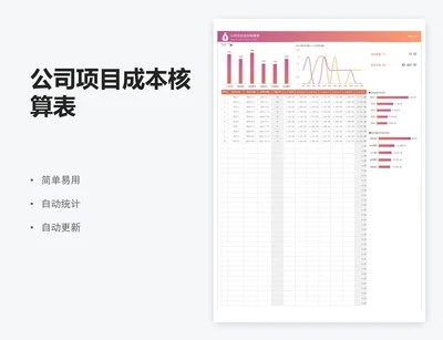 公司项目成本核算表