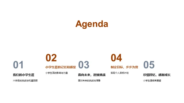 小学生涯的篇章