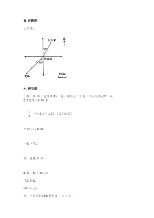 小学六年级下册数学期末卷附答案（满分必刷）.docx