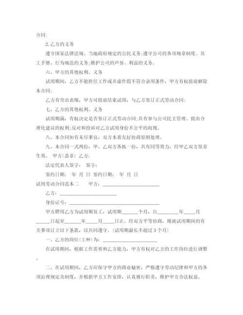 2023年试用劳动合同范本.docx