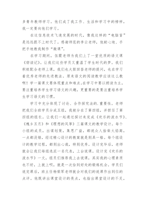 暑期小学语文教师培训心得体会_6.docx