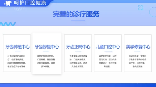 蓝色医疗幼儿园牙科口腔宣传动态PPT模板