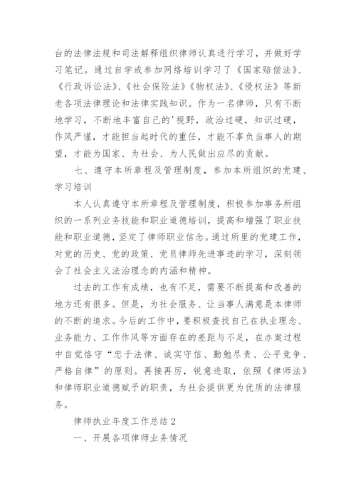 律师执业年度工作总结.docx