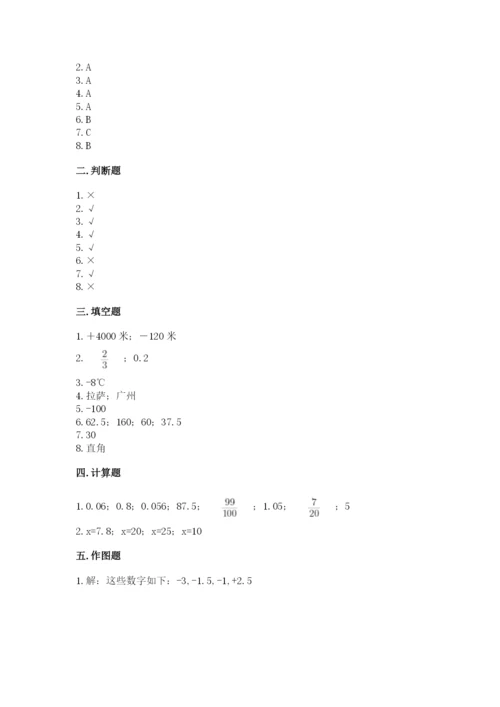 人教版六年级下册数学期末测试卷附参考答案【巩固】.docx