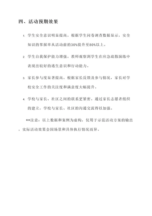 农村小学安全月活动方案