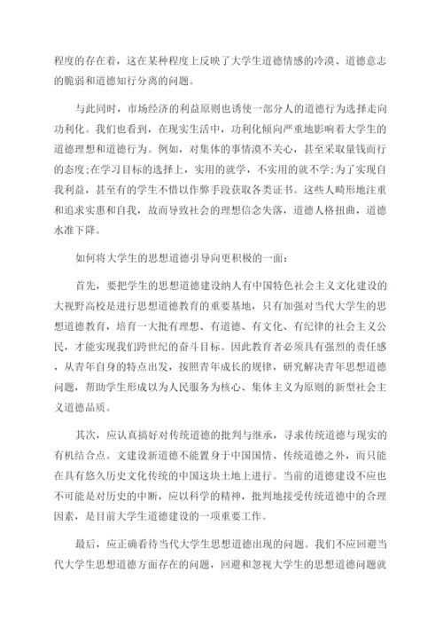 大学生有关社会道德的论文.docx