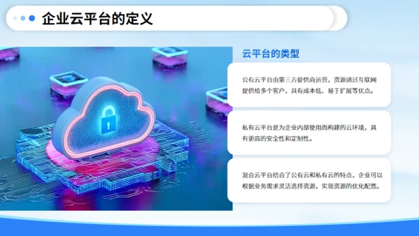 微软风企业云平台简介通用PPT模板