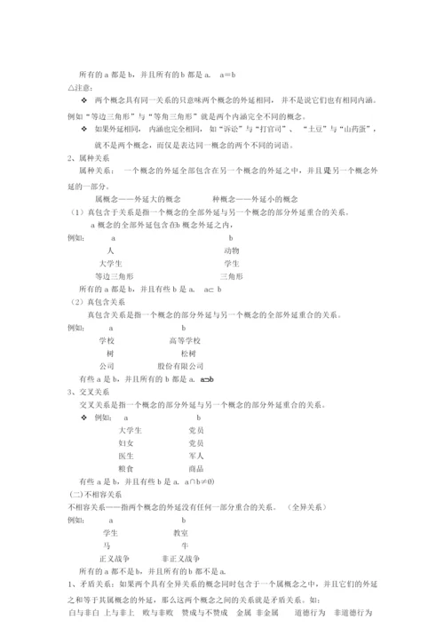 《逻辑学》重点知识整合.docx