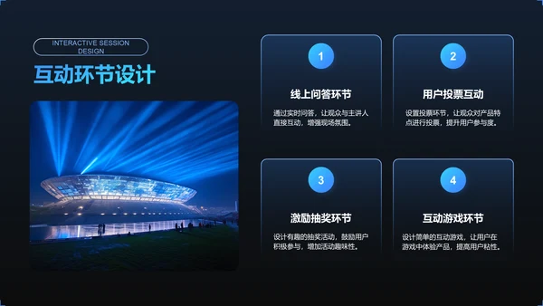 蓝色简约风线上产品发布会活动策划PPT模板