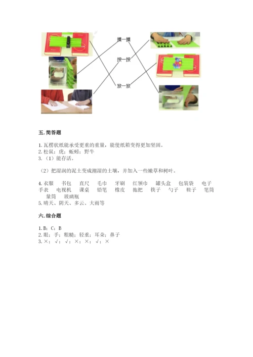 教科版二年级上册科学期末测试卷（重点班）.docx