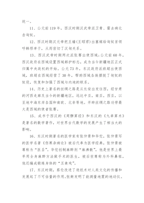 人教版中考历史复习提纲.docx