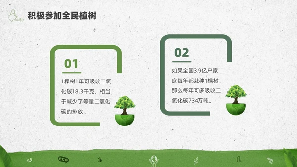 绿色水彩简约全国低碳日科普宣传PPT节能宣传周