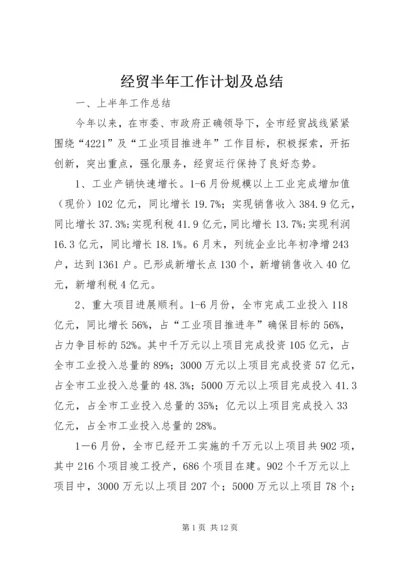 经贸半年工作计划及总结.docx