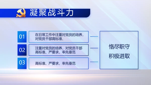 蓝色大气党建党支部年终工作总结PPT