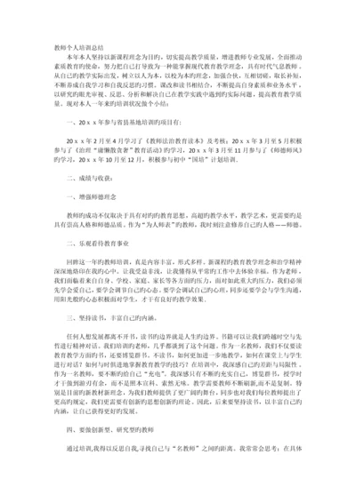 教师个人培训总结.docx