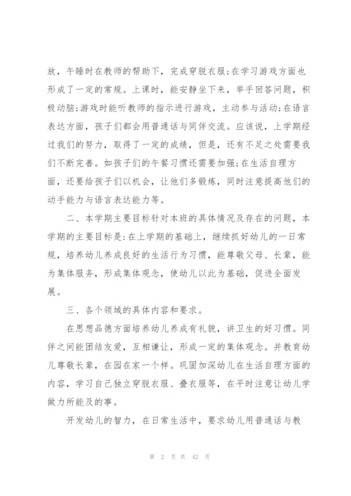 幼儿园小班下学期教学计划(集锦11篇).docx