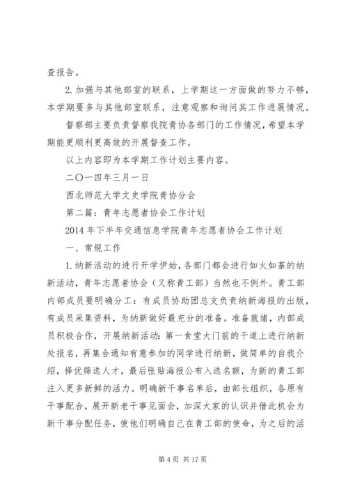 第一篇：青年志愿者协会工作计划.docx