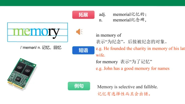 Unit 3 Family ties 单词讲解课件第一课时(含内嵌音频)【新外研（2024）版七上英