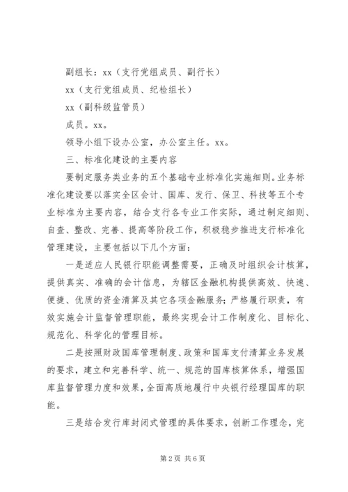 银行标准化管理实施方案 (8).docx