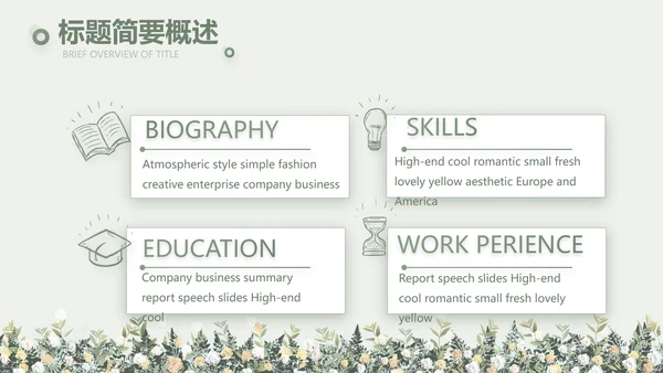 绿色小清新述职报告工作总结动态PPT模板