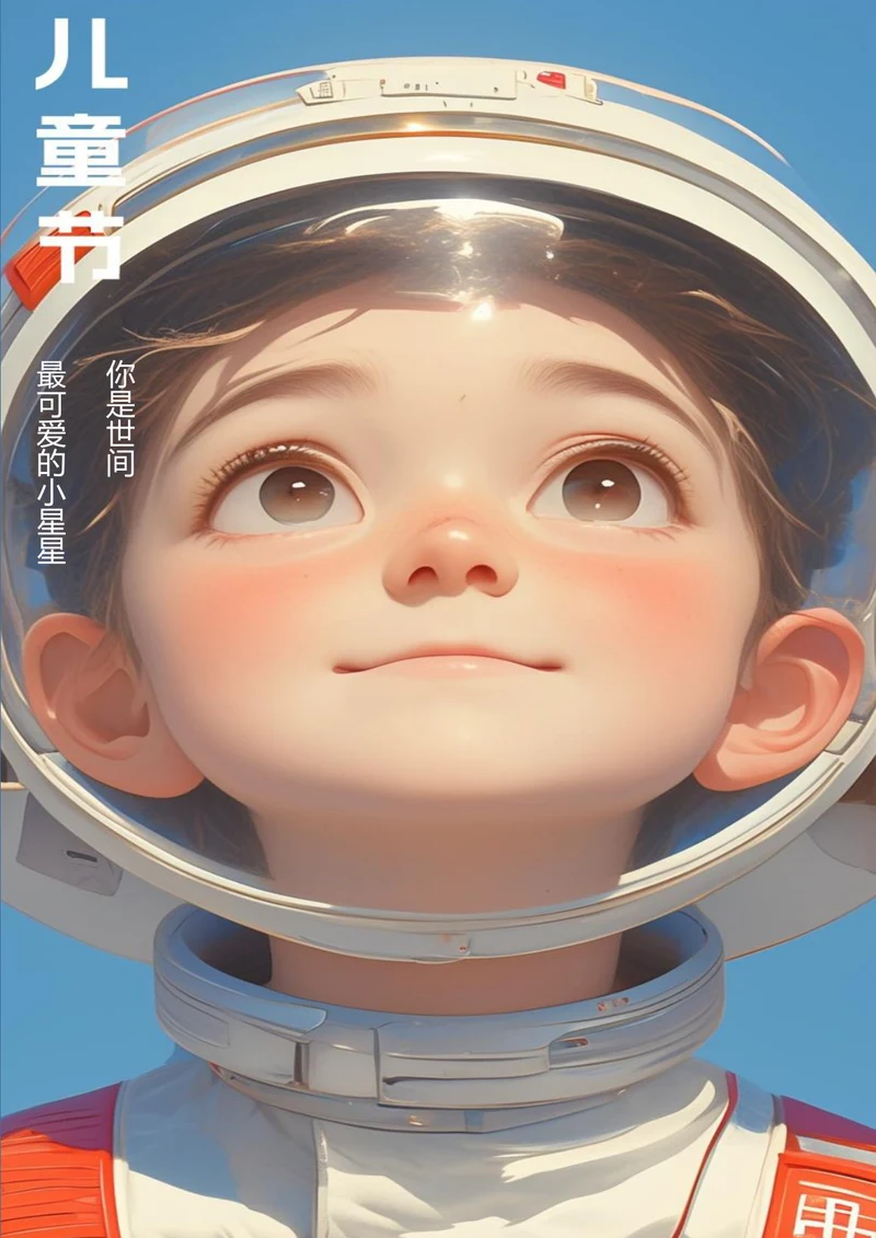 卡通男孩六一节日海报