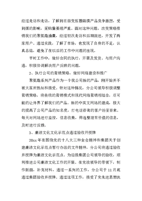 公司销售个人年终工作总结范文
