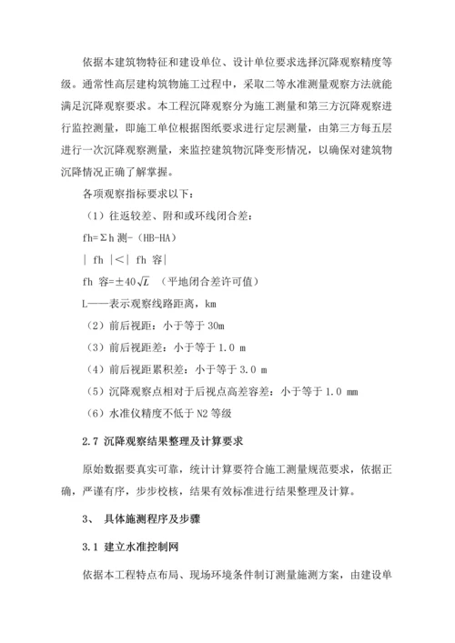 沉降观测专项综合标准施工专业方案.docx