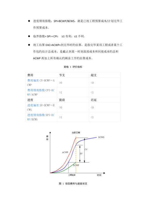 挣值法在成本控制中的运用.docx