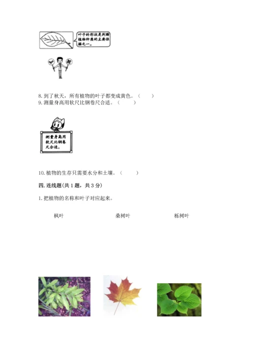 教科版小学一年级上册科学期末测试卷含答案【培优b卷】.docx