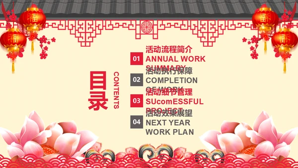 恭贺新禧过年新春拜年活动喜庆春节红灯笼通用PPT