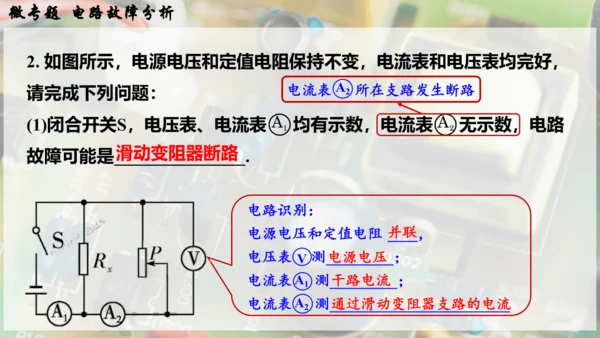 人教版 初中物理 九年级全册 第十六章 电压   电阻 微专题  电路故障分析课件（33页ppt）