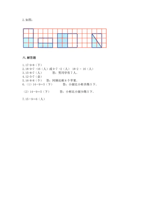 人教版一年级下册数学期中测试卷【中心小学】.docx