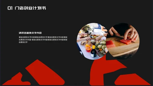 黑色时尚风门店创业计划书PPT模板