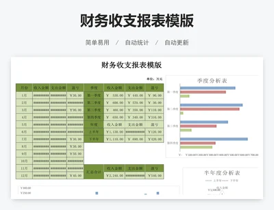 财务收支报表模版