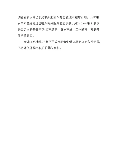 中国剩女调查分析报告.docx