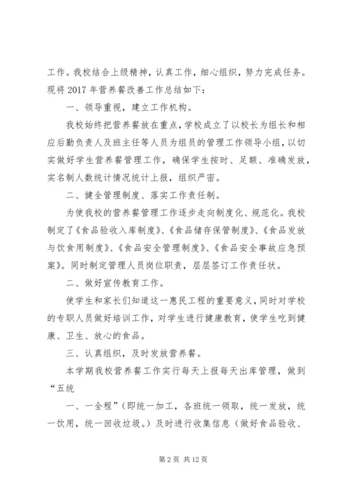 营养改善计划月工作总结.docx
