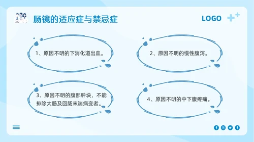蓝色卡通胃肠镜健康宣教PPT模板宣传PPT动态PPT