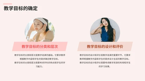 粉色清新风高效教学说课策略PPT模板
