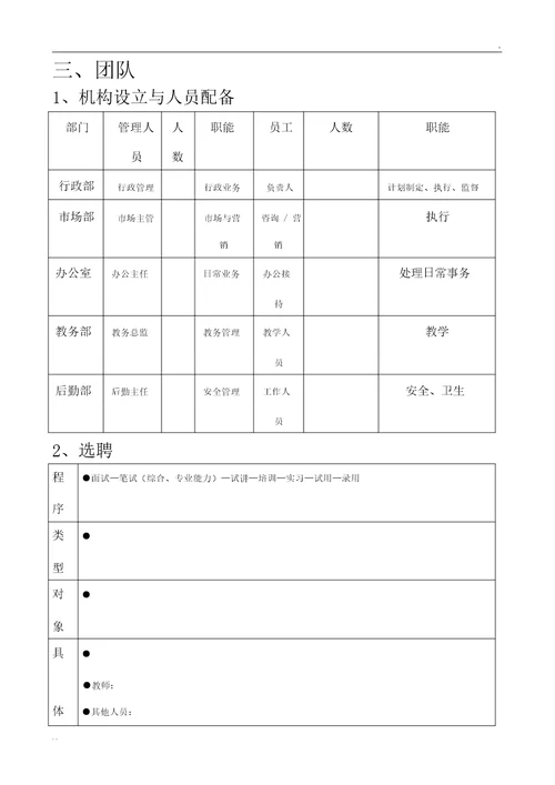 培训学校筹建方案参考