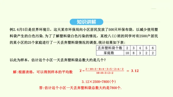 20.1.1平均数课件（共26张PPT） 2025年春人教版数学八年级下册