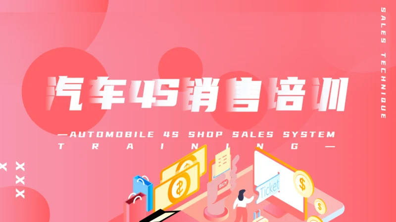 汽车4S店销售制度培训通用PPT模板