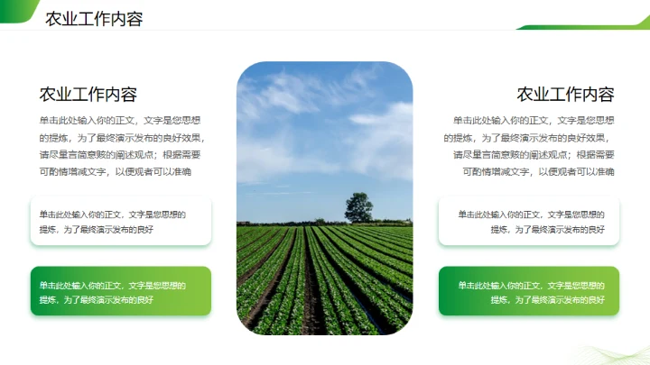 科技农业工作汇报通用PPT
