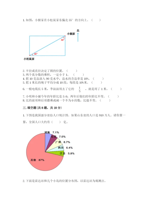 人教版小学六年级上册数学期末测试卷精品（完整版）.docx