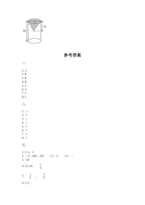 苏教版六年级数学小升初试卷（巩固）.docx