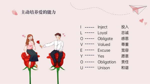 红色插画简约大学生恋爱与性心理健康PPT课件