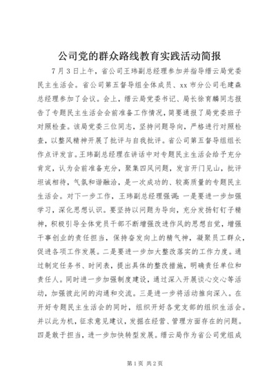 公司党的群众路线教育实践活动简报.docx