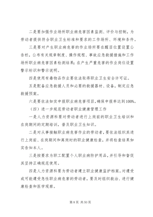 职业病危害防治规划和实施方案(打印).docx